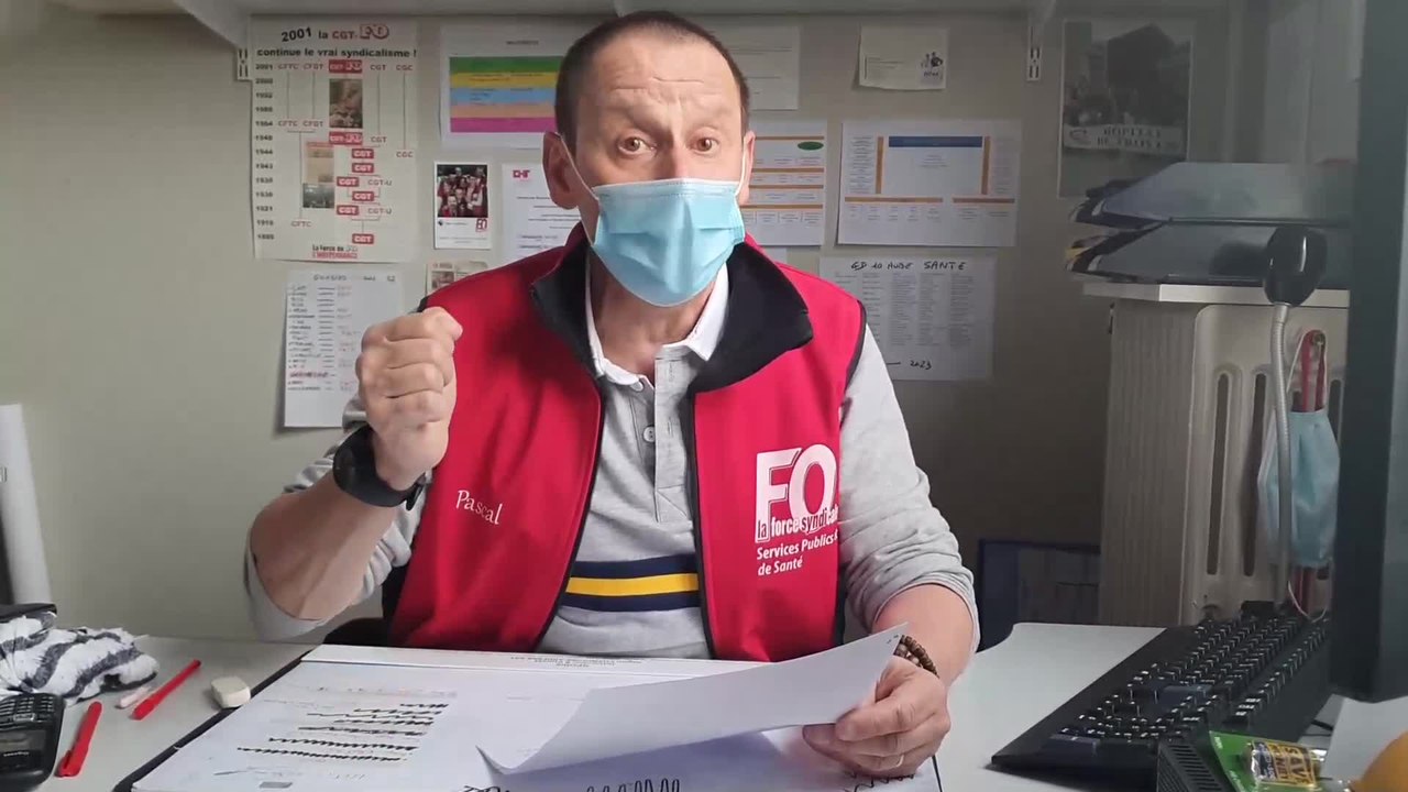 Le secrétaire général Force Ouvrière de l’hôpital, Pascal Barbery, de Troyes réclame des moyens