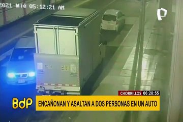 Encañonan y asaltan a dos personas en un auto en Chorrillos