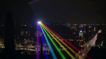 Burns&Beyond Festival - Global Rainbow from Edinburgh Castle