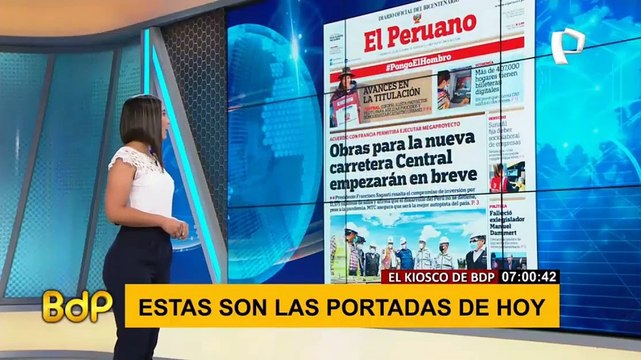 Pamela Acosta lee las portadas del dia en el Kiosko de BDP - 26032021