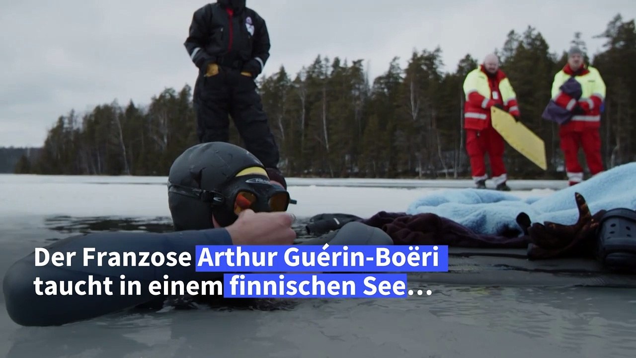 Neuer Rekord im Apnoetauchen: 120 Meter unter Eis