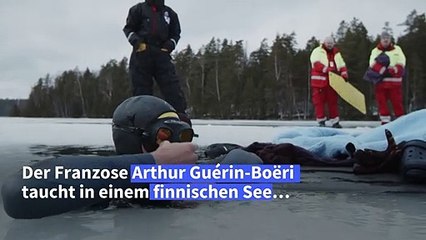 Neuer Rekord im Apnoetauchen: 120 Meter unter Eis