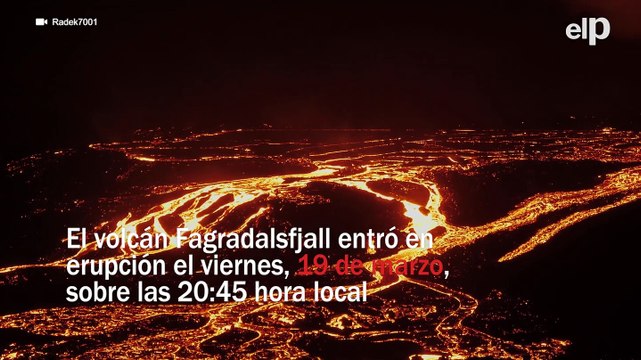 El volcán Fagradalsfjall de Islandia entra en erupción y deja unas espectaculares imágenes