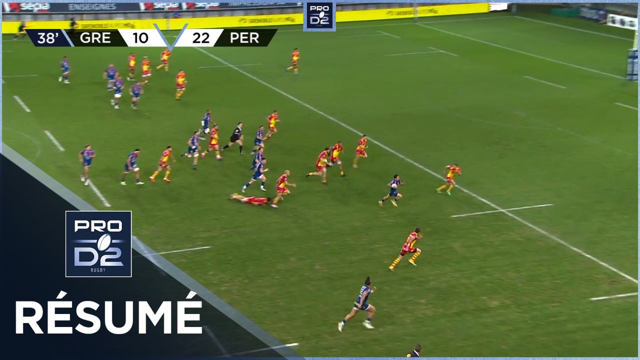 PRO D2 - Résumé FC Grenoble Rugby-USA Perpignan: 20-28 - J24 - Saison 2020/2021