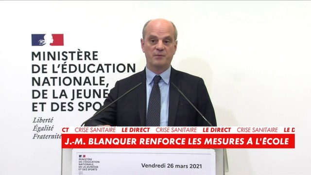 Fermeture de classe dès qu'un cas est détecté : Jean-Michel Blanquer annonce les nouvelles mesures pour les écoles dans les 19 départements confinés