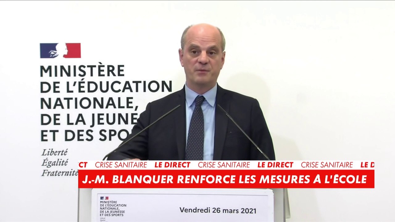 "Fermeture de classe dès qu'un cas est détecté" : Jean-Michel Blanquer annonce les nouvelles mesures pour les écoles dans les 19 départements confinés
