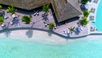 Amazing Ariel View Of Maldives Beach 8k