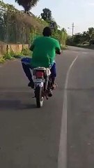 excellent bike rider in bush