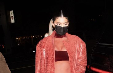 Kylie Jenner Wore a Mesh Bodysuit to Justin Bieber's Album Release Party