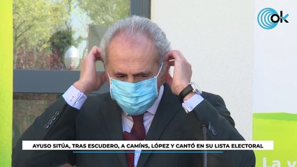 Ayuso sitúa, tras Escudero, a Camíns, López y Cantó en su lista electoral
