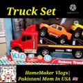 Unboxing and Review| Kid Connection Deluxe Truck Play Set By HomeMaker Vlogs| Pakistani Mom In USA