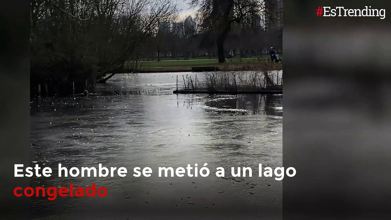 Angustiante: hombre rescata a su perro de ahogarse en un lago congelado