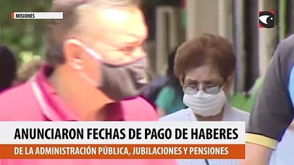 Descargar video: Anunciaron fechas de pago de haberes de la administración pública, jubilaciones y pensiones de Misiones