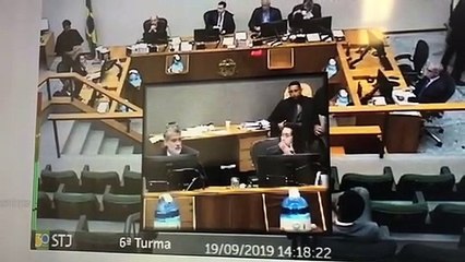 Ministro Rogério Schietti, do STJ, elogia advogado Antônio Alencastro, durante sessão em 2019. Ele foi procurador de Justiça, como Schietti, e morreu vítima de covid.