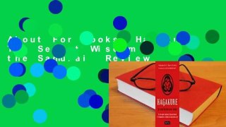 About For Books  Hagakure: The Secret Wisdom of the Samurai  Review