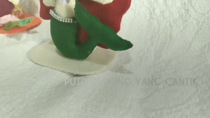 CARA MEMBUAT BONEKA PUTRI DUYUNG DARI KAIN FLANEL
