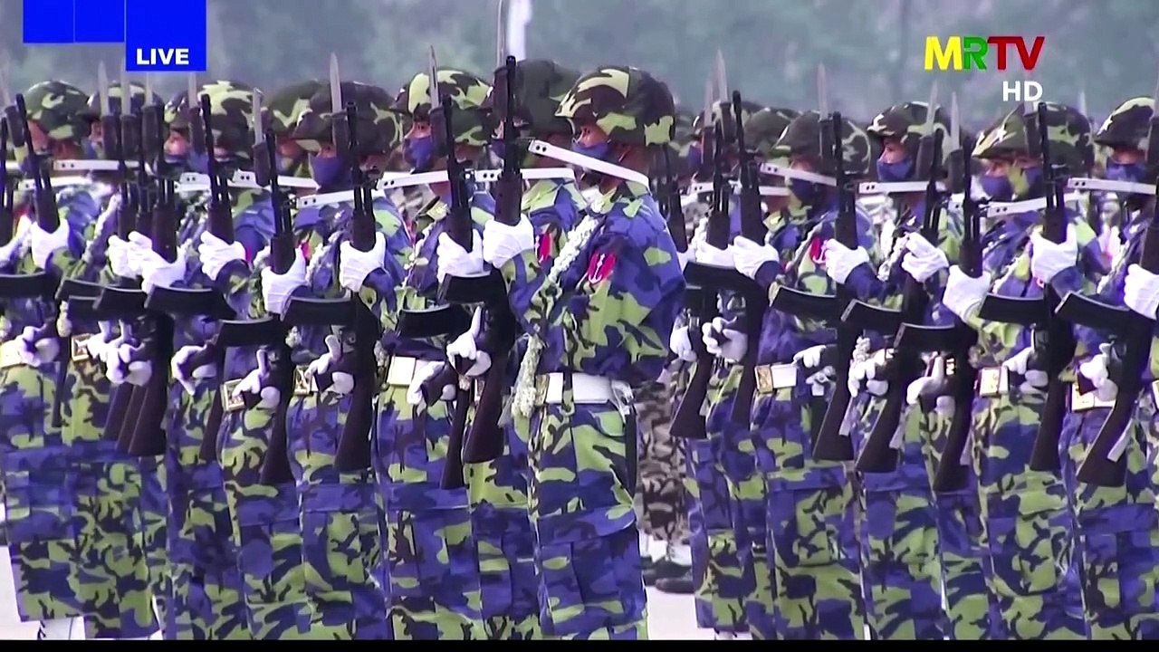 Myanmar junta leader condemns _violent acts_ on Army Day(1080P_HD)