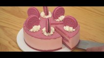 Strawberry Oreo Cheesecake No Bake No Oven Recipe [ASMR]