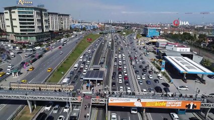 Kısıtlamasız cumartesi gününde İstanbul'da trafik yoğunluğu