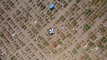 Les images aériennes d'un cimetière à Valle de Chalco, au Mexique