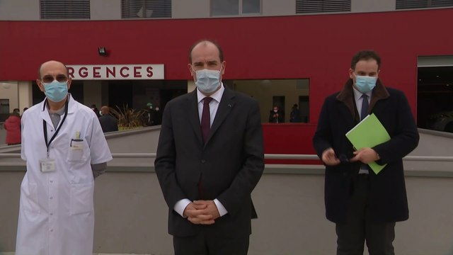 Déclaration du Premier ministre, Jean Castex, au centre hospitalier de Melun