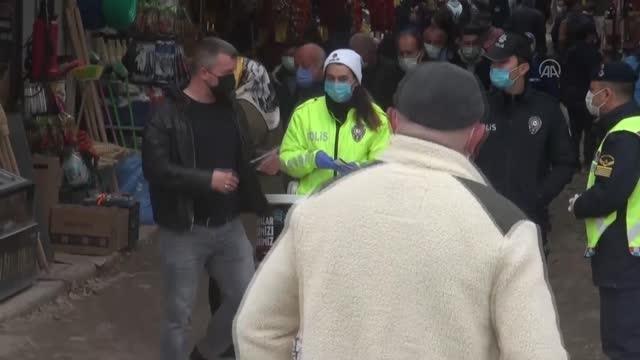 Son dakika haber! Beypazarı'nda polis ve jandarma ekipleri vatandaşlara broşür dağıttı