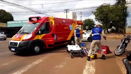 Motociclista fica ferido após se envolver em colisão com carro no Bairro Neva