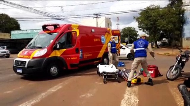 Motociclista fica ferido após se envolver em colisão com carro no Bairro Neva