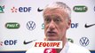 Deschamps : « Je compte sur l'ensemble des joueurs » - Foot - Qualif. CM - Bleus