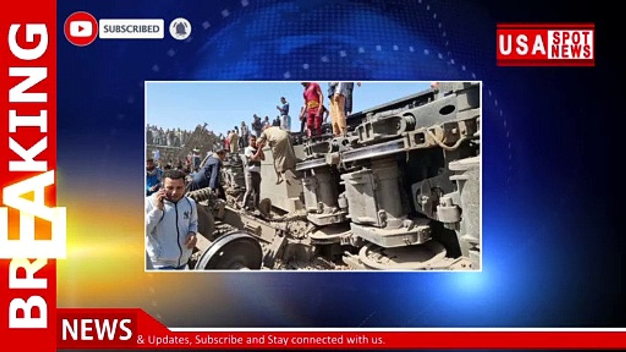 Egyptian train rear-ended after emergency brake pulled in fatal accident, authorities say