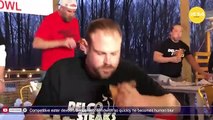Competitive eater devours 2 foot meat sandwich so quickly he becomes human blur