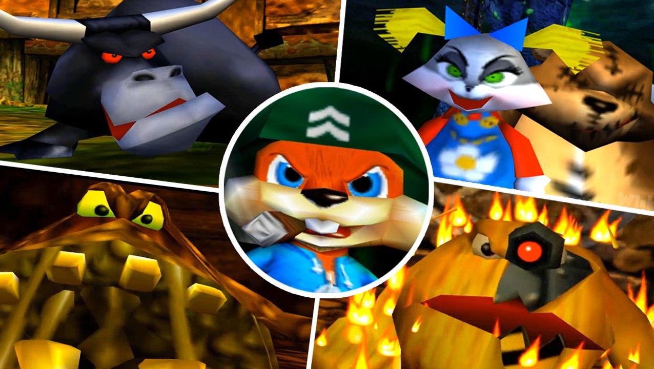 Conker's Bad Fur Day All Bosses (N64 XBOX One) 1080p video Dailymotion