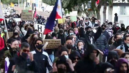 Антиправительственная демонстрация на Кипре