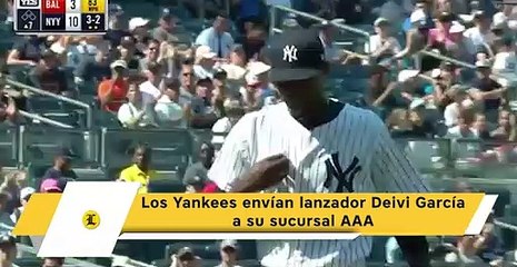 Los Yankees envían lanzador Deivi García a su sucursal AAA