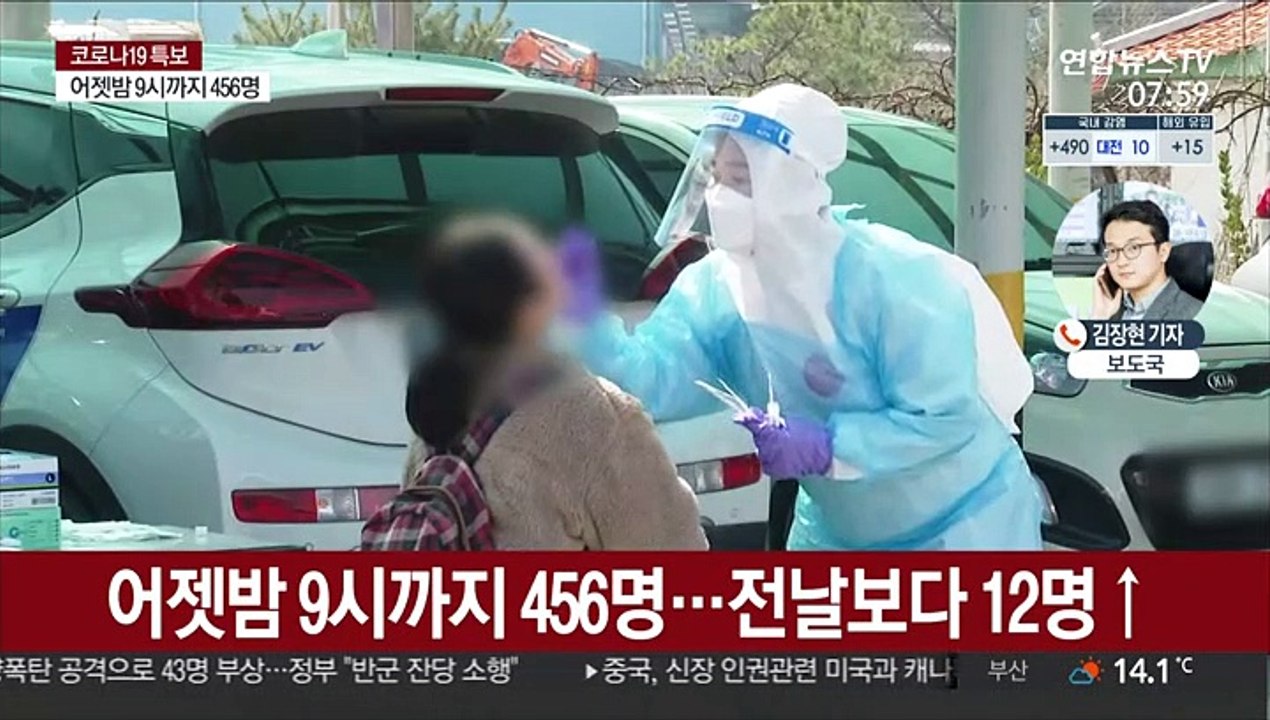 어젯밤 9시까지 456명 확진…500명 안팎 예상