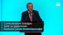 Cumhurbaşkanı Erdoğan: Şehit ve gazilerimizin kanlarını yerde bırakmayacağız