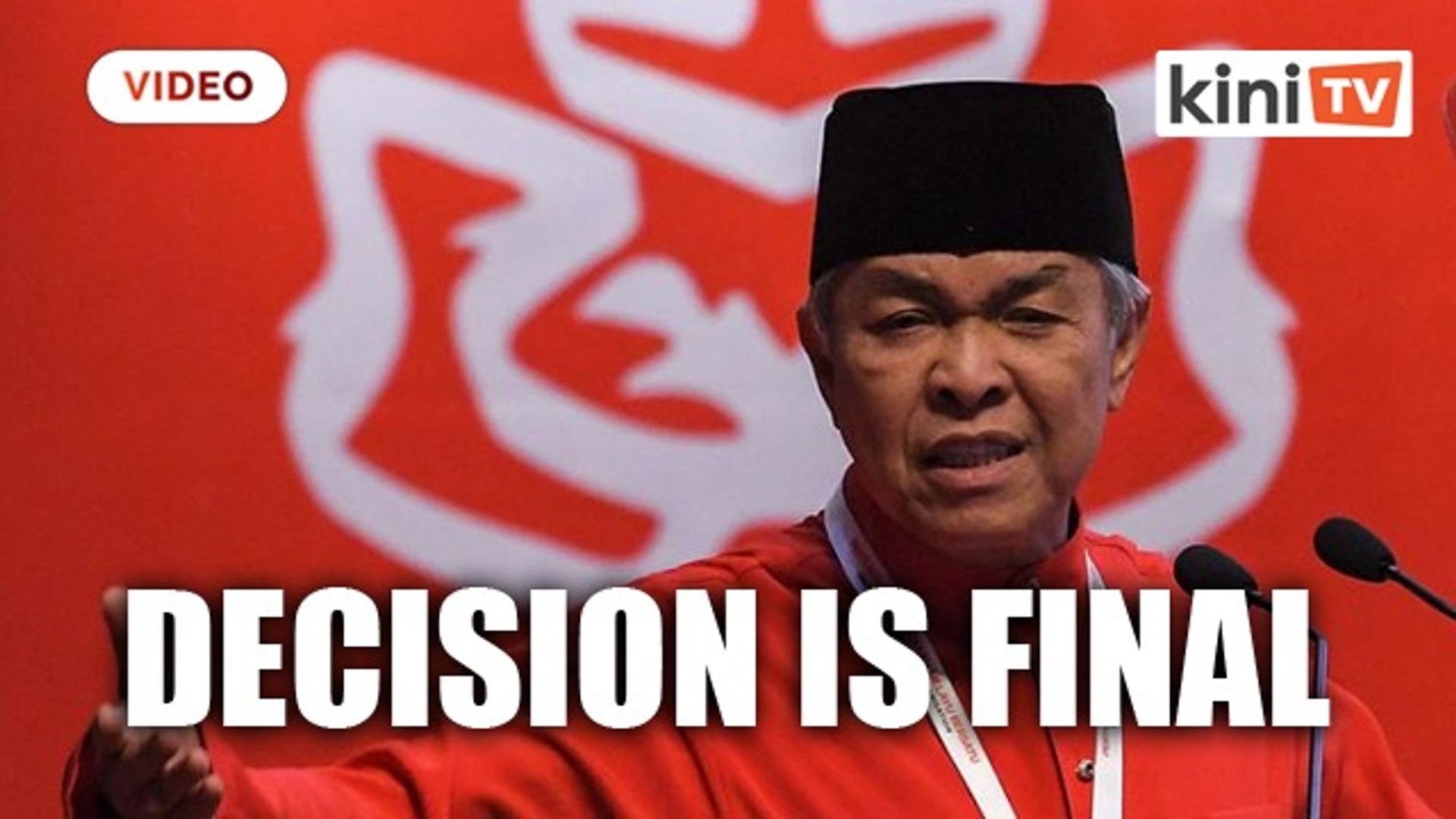 Zahid Decision To Cut Ties With Bersatu Is Final Video Dailymotion