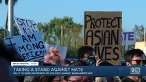 Large group gathers for march to raise awareness on violence against Asian Americans