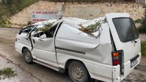 Şanlıurfa'da fırtına; ağaçlar devrildi, 4 araç hasar gördü