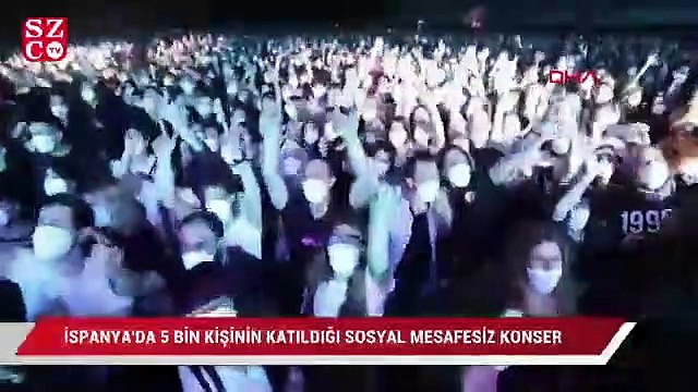 İspanya'da 5 bin kişinin katıldığı sosyal mesafesiz konser