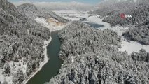 Kahramanmaraş'ta kartpostallık kar manzaraları
