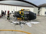 Son dakika haberleri: İtalya'da polis helikopteri havalanırken kaza yaptı