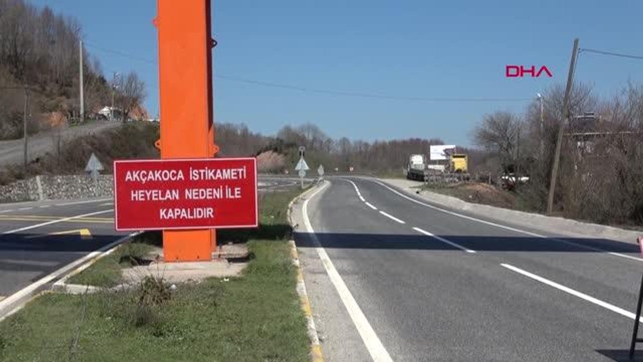 DÜZCE Heyelan bölgesinde alternatif yol yapım çalışmalarına başlandı