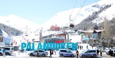 Palandöken'de kayakseverlerin 'kısıtlamasız hafta sonu' keyfi