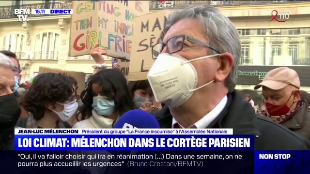 Loi climat: selon Jean-Luc Mélenchon, il y a une prise de conscience de masse du changement climatique