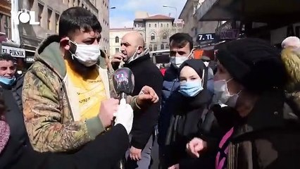 Sokak röportajında gerilim; "Ekonomide bir şey yok, yağ bulamıyorduk" diyen kadına yanıt: "Senin vicdanın var mı?"