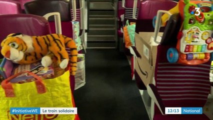 Solidarité : un train pour récolter des dons de jouets et de nourriture en Bretagne