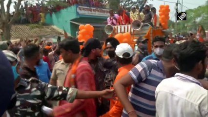 WB polls: Mithun Chakraborty leads roadshow in Bishnupur ahead of 2nd phase
