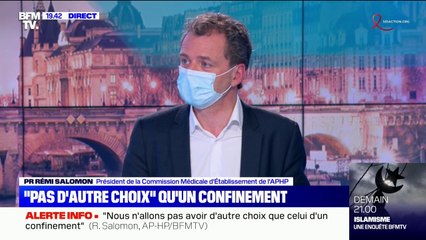 Covid-19: Rémi Salomon (APHP) "ne voit pas d'autre mesure" que le confinement pour ralentir la progression du virus