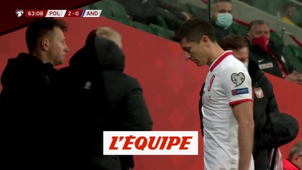 Lewandowski sorti touché face à l'Andorre - Foot - Qualif. CM - POL